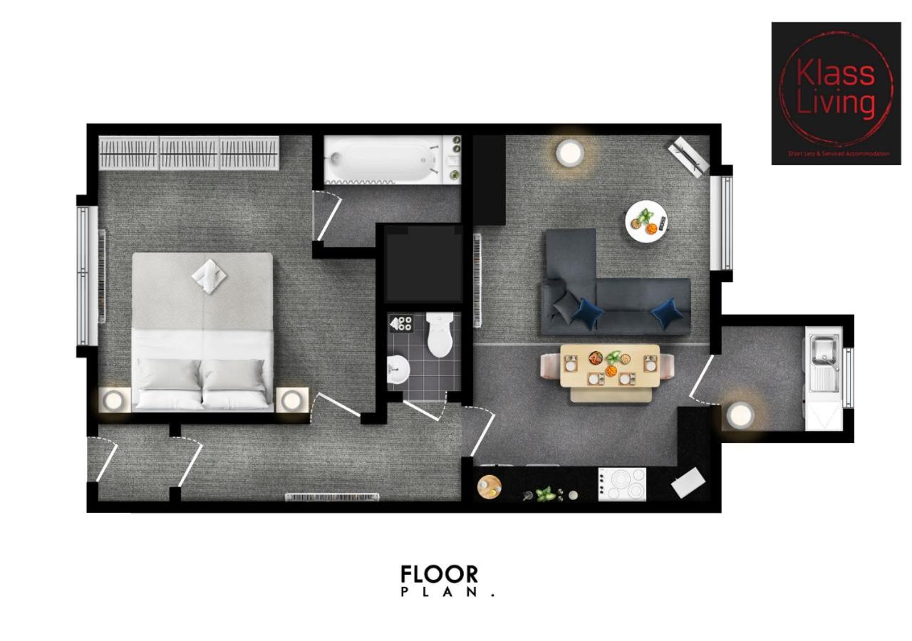 One Bedroom Apartment By Klass Living Serviced Accommodation Bellshill - Elmbank Street Apartment Exteriör bild